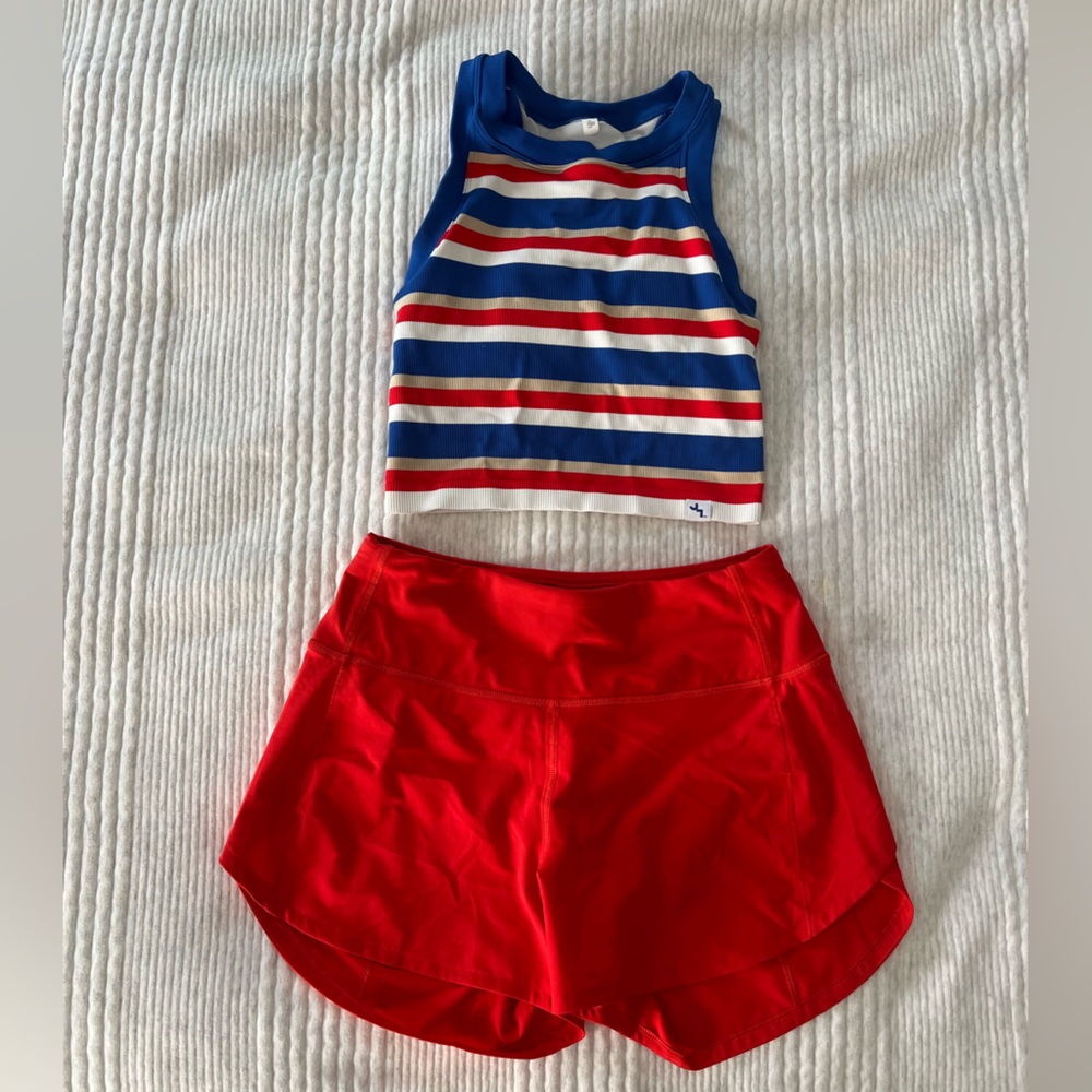 BRAND NEW lululemon Hot Heat Bright Red Shorts